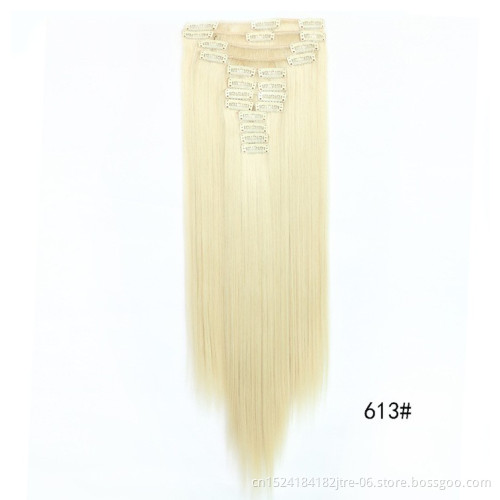 synthetic clip hair 8pcs per set